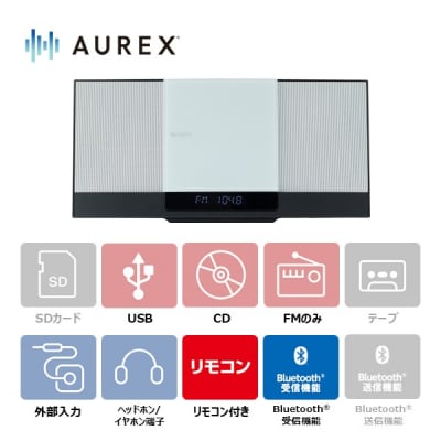 AUREX スリム型サウンドシステム AX-WSS60(W)【kw0240-0530-2】