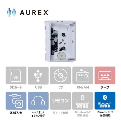 AUREX カセットプレーヤー AX-W10(C)【kw0240-0528-1】