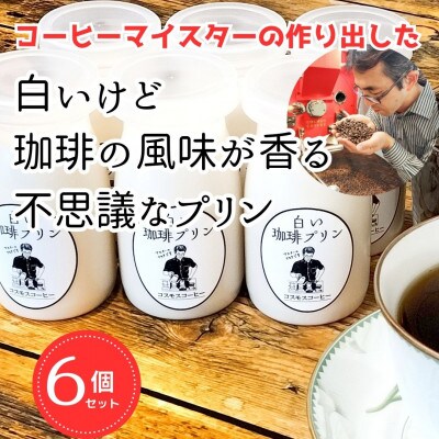 コーヒーマイスターの作り出した白いけどコーヒー風味の不思議なプリン6個入り　