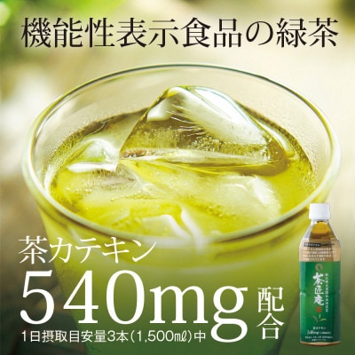 【機能性表示食品】 茶匠庵 緑茶ペットボトル 500ml×24本
