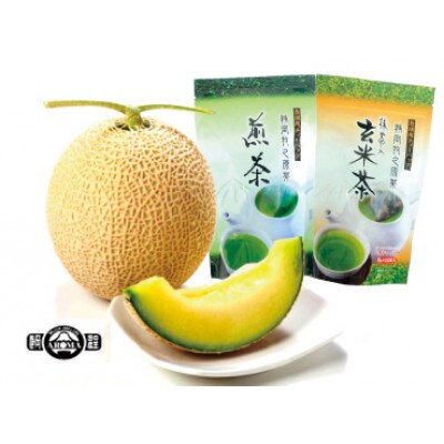 牧之原茶(2種)とアローマメロン1玉セット
