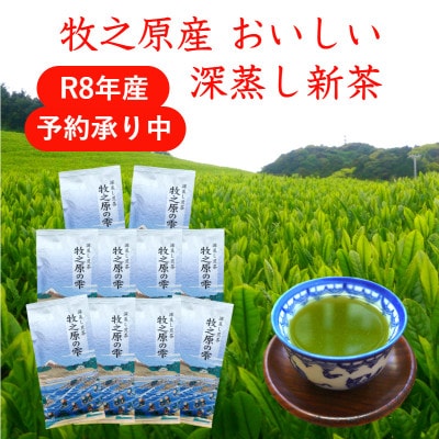 牧之原産 おいしい新茶「牧之原の雫」100g×10袋セット