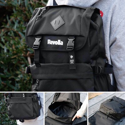 Revolla　軽量ナイロンフラップポケットスクエアリュックサック　男女兼用16リットル005-86