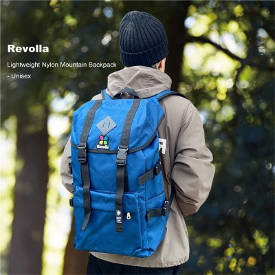 Revolla 軽量ナイロン マウンテンリュック 男女兼用 21リットル【ネイビー】