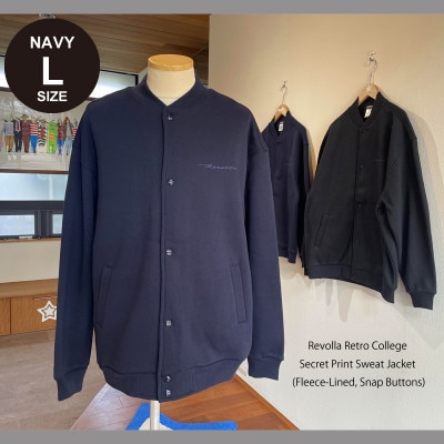【ネイビー・L】 シークレットプリントジャケット