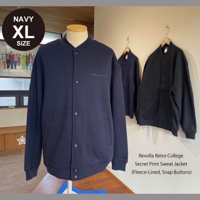 【ネイビー・XL】 シークレットプリントジャケット
