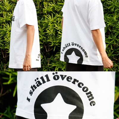 『必ず乗り越える』 Revollaプレミアムコットン メッセージTシャツ　【ホワイト・XL】