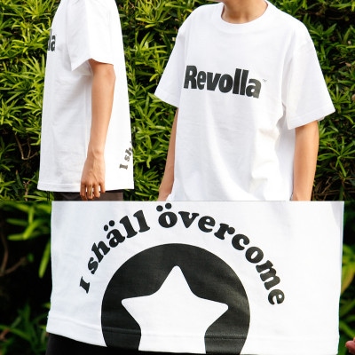 『必ず乗り越える』 Revollaプレミアムコットン メッセージTシャツ　【ブラック・S】