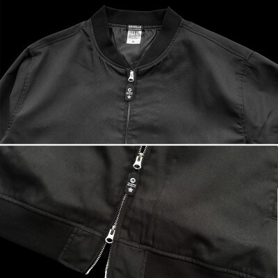 スタジアムジャケット 高耐久T/Cウェザー&毛玉レスリブ【ブラック・XXL】