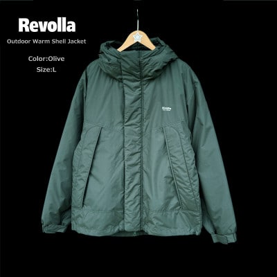 アウトドア ウォームシェルジャケット(オリーブ・L)