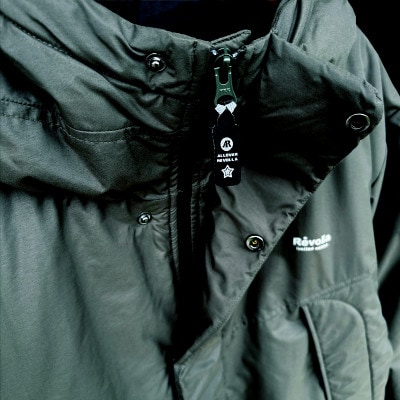 アウトドア ウォームシェルジャケット(オリーブ・L)