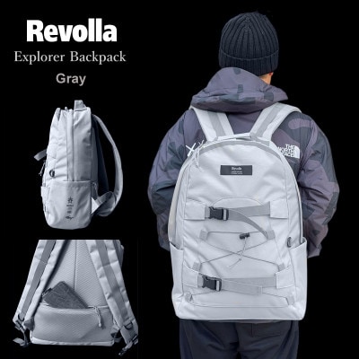 背面セキュリティーポケット付き 全天候型 エクスプローラーリュック 28リットル 【グレー】