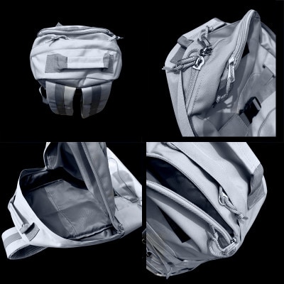 背面セキュリティーポケット付き 全天候型 エクスプローラーリュック 28リットル 【グレー】