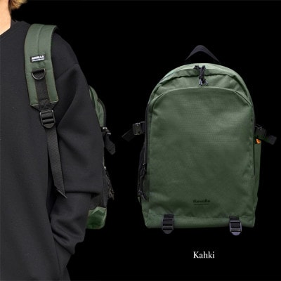 【カーキ】Revolla Secure Backpack 背面ポケット多収納リュック