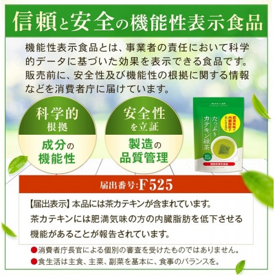 お茶の荒畑園　たっぷりカテキン緑茶ティーパック(2g×30ティーバッグ)3袋セット【機能性表示食品】