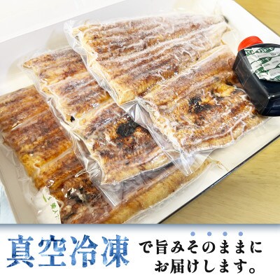 国産【贈答用】真空冷凍鰻蒲焼3尾(たれ・山椒付き)