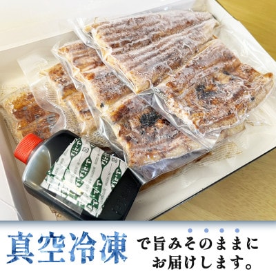 国産【贈答用】真空冷凍鰻蒲焼4尾(たれ・山椒付き)