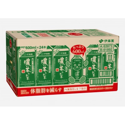 【機能性表示食品】伊藤園 お～いお茶濃い茶 PET 600ml×24本(1ケース)