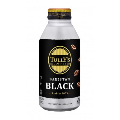 TULLY'S　BARISTA'S BLACK B缶390ml×48本(2ケース)【複数個口で配送】