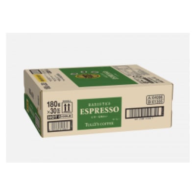 TULLY'S  ESPRESSO 缶180g×60本 (2ケース)【複数個口で配送】