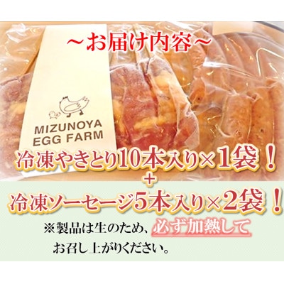 黒鶏のバーベキューセット(やきとり10本+ソーセージ10本)