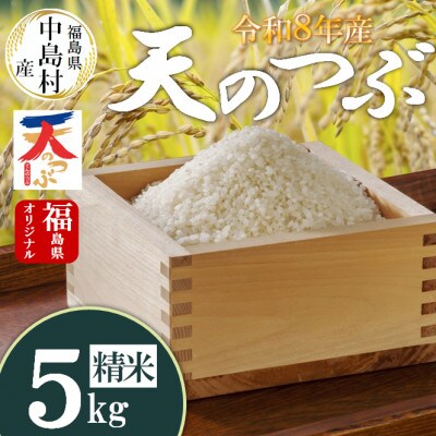 令和8年産 中島村産 天のつぶ 精米 5kg