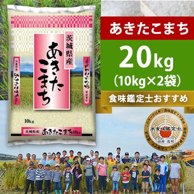 【令和8年産】茨城県産 あきたこまち 精米 20kg(10kg×2袋)　茨城県 稲敷市