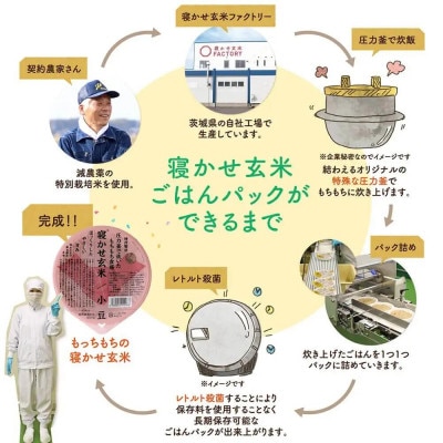 【2023年8月上旬発送】寝かせ玄米ごはんパック 黒米ブレンド 180g×24食