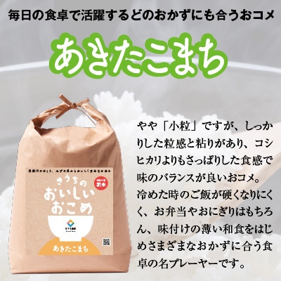 【毎月定期便】あきたこまち無洗米 10kg(5kg×2袋)全3回