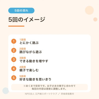 【2～4歳の親子】元日本代表選手のコーチと通うトランポリン体験 60分×5回/茨城県稲敷市