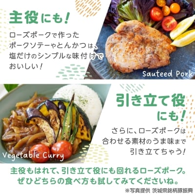 茨城県産銘柄豚【ローズポーク】小間切れ約3kg(200g×15パック入り)茨城県共通返礼品