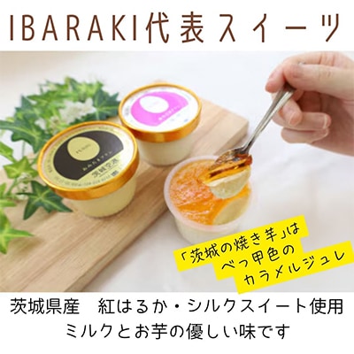 おみたまプリン 4個入り詰め合わせ(カラメルジュレ2、焼き芋2)【茨城県共通返礼品/小美玉市】