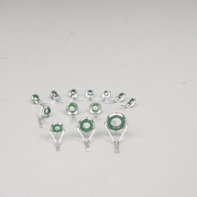 【岡田製作所】船小物竿用ガイドセット　グリーン(釣り具)