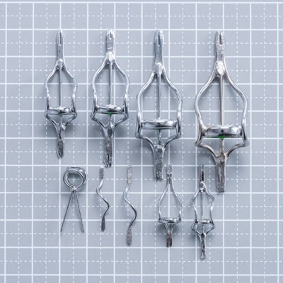 【岡田製作所】イシダイ竿用ガイドセット　クリスタルブルー(釣り具)