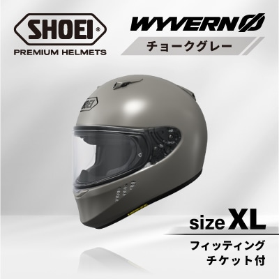 SHOEIヘルメット「WYVERN 0 チョークグレー」XL フィッティングチケット付き