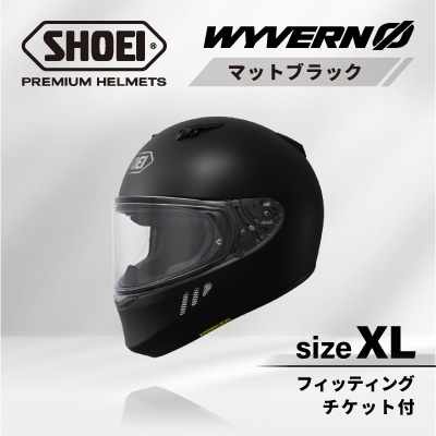 SHOEIヘルメット「WYVERN 0 マットブラック」XL フィッティングチケット付き