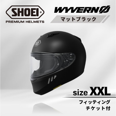 SHOEIヘルメット「WYVERN 0 マットブラック」XXL フィッティングチケット付き