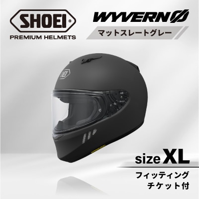 SHOEIヘルメット「WYVERN 0 マットスレートグレー」XL フィッティングチケット付き