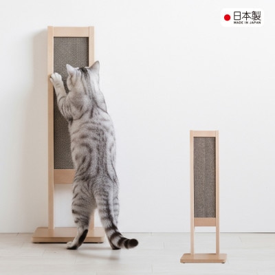 「木製 爪とぎスタンド」
