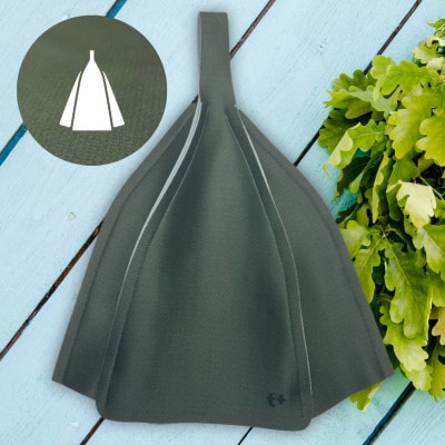 【富山県南砺市発】高機能サウナハット「のぼせシラズ」カラー:カーキ