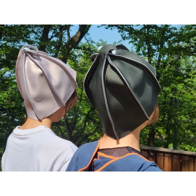 【富山県南砺市発】高機能サウナハット「のぼせシラズ」カラー:カーキ