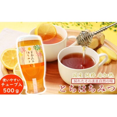 「平庭高原はちみつ(とち)500g(チューブ入り)」国産 純粋 非加熱 無加糖 無添加 はちみつ