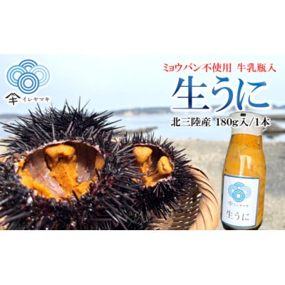 【牛乳瓶入り!ミョウバン不使用!】生うに180g　36-2