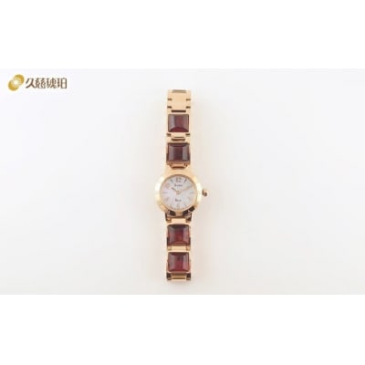 久慈産琥珀使用　ソーラーパワーウォッチ(Lサイズ:手首まわり約18cm)