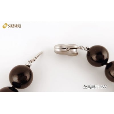 「久慈ジェット」Amjelogue ネックレス 10mm玉