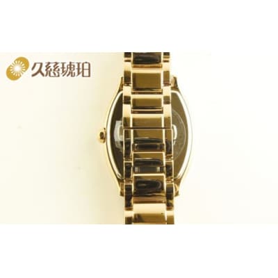 「Lサイズ:手首周り18.5cm」ベルト部分に久慈産琥珀使用 Amber Watch 