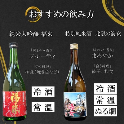 純米大吟醸 福来&特別純米酒 北限の海女 720ml×2本