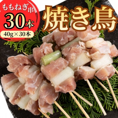 岩手県産十文字鶏 焼き鳥【ももねぎ串】40g×30本