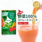 『定期便:全4回』北海道野菜100% ストレートジュース160g×20缶入【06001301】