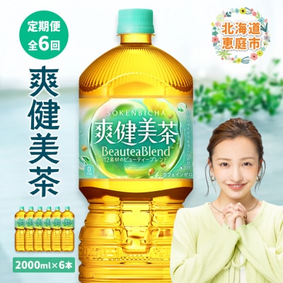 『定期便:全6回』爽健美茶2000mlPET×6本【38000902】